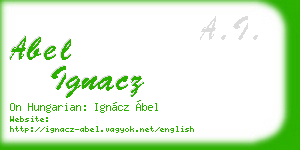 abel ignacz business card