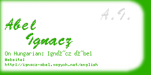 abel ignacz business card